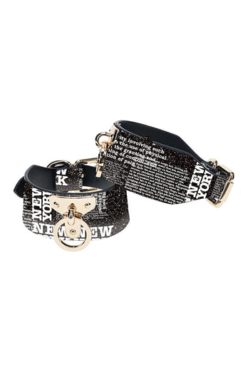 Ouch International - NY Collection - Ankle Cuffs - Black/White - Stag Shop