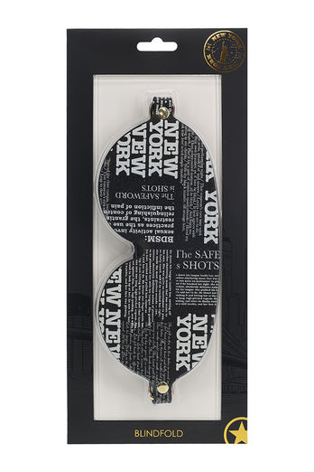 Ouch International - NY Collection - Blindfold - Black/White - Stag Shop