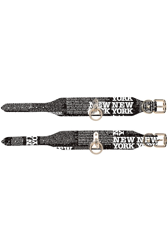 Ouch International - NY Collection - Handcuffs - Black/White - Stag Shop