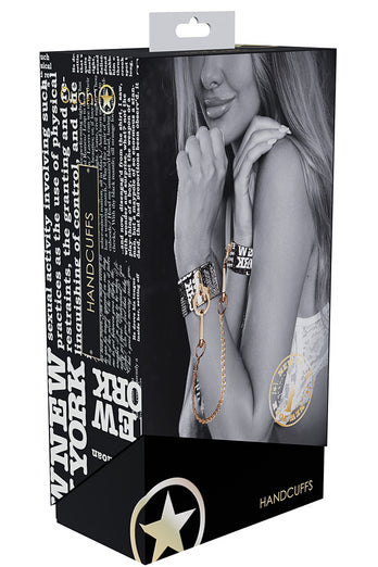Ouch International - NY Collection - Handcuffs - Black/White - Stag Shop