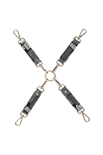 Ouch International - NY Collection - Hogtie Connector - Black/White - Stag Shop
