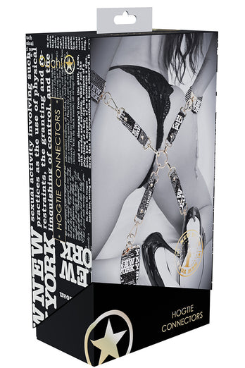 Ouch International - NY Collection - Hogtie Connector - Black/White - Stag Shop