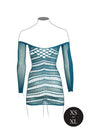 Shots Toys - Le Désir  - DES017 - Long Sleeve Net Mini Dress - Various Colours - OS - Stag Shop