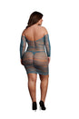 Shots Toys - Le Désir  - DES017X - Long Sleeve Net Mini Dress - Various Colours - OS/XL - Stag Shop