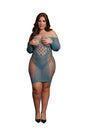 Shots Toys - Le Désir  - DES017X - Long Sleeve Net Mini Dress - Various Colours - OS/XL - Stag Shop