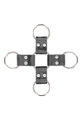 Ouch by Shots Toys - Leather Hand & Leg Cuffs - Black - Stag Shop