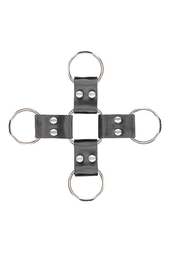 Ouch by Shots Toys - Leather Hand & Leg Cuffs - Black - Stag Shop