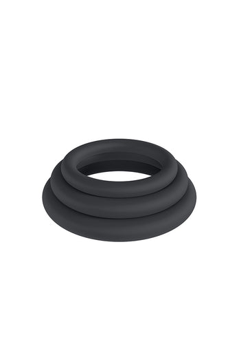 Shots Toys - Levelz - 3 PC Silicone Cock Ring Set - Large - Stag Shop