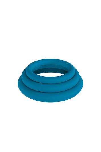 Shots Toys - Levelz - 3 PC Silicone Cock Ring Set - Large - Stag Shop