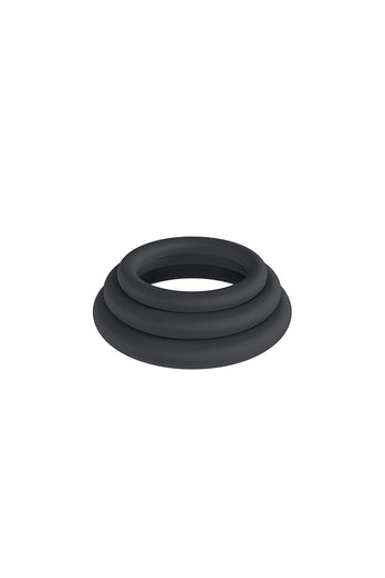 Shots Toys - Levelz - 3 PC Silicone Cock Ring Set - Small - Stag Shop
