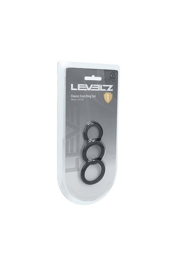 Shots Toys - Levelz - 3 PC Silicone Cock Ring Set - Small - Stag Shop