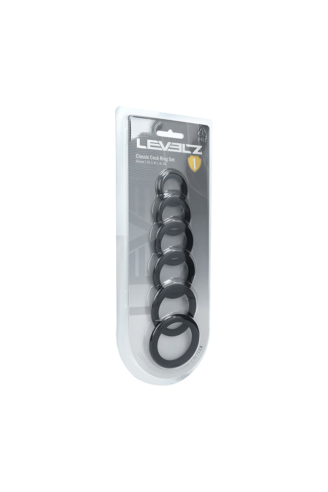 Shots Toys - Levelz - 6 PC Silicone Cock Ring Set - Stag Shop