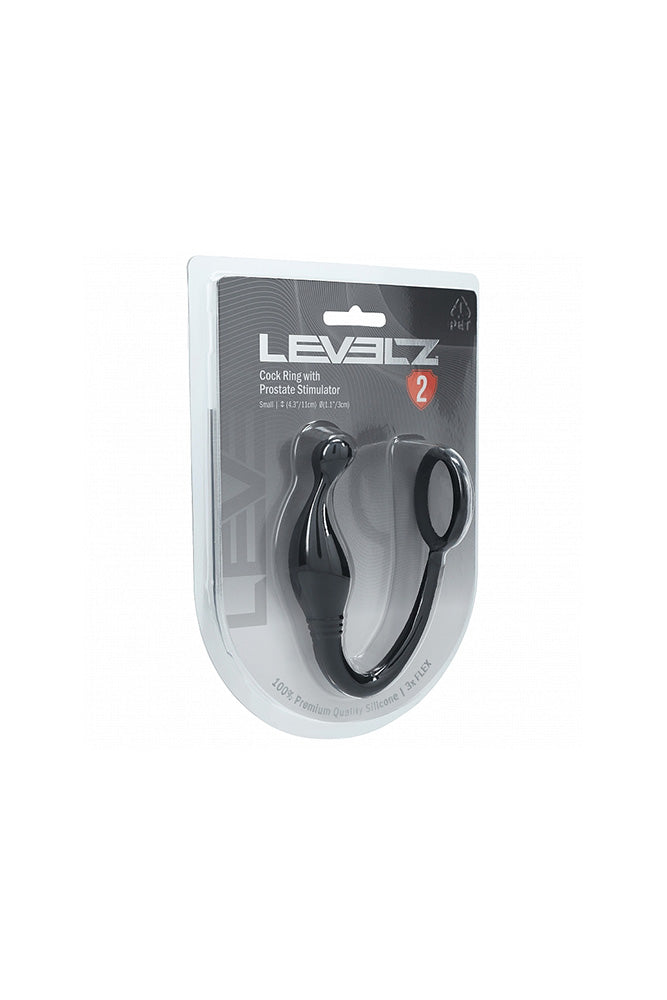 Shots Toys - Levelz- Silicone Cock Ring with Prostate Stimulator - Stag Shop