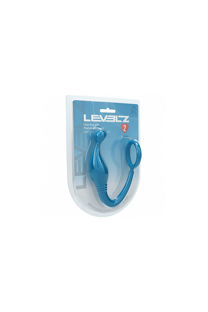 Shots Toys - Levelz- Silicone Cock Ring with Prostate Stimulator - Stag Shop