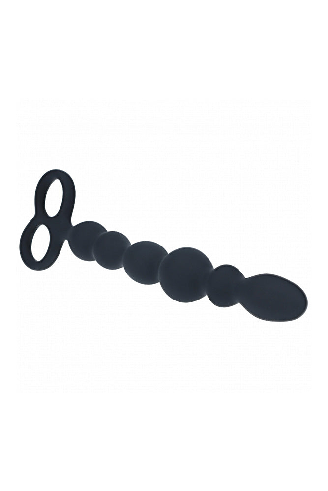 Shots Toys - Levelz - Beaded Anal Probe with Double Loop - Stag Shop