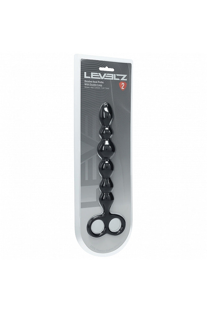 Shots Toys - Levelz - Beaded Anal Probe with Double Loop - Stag Shop