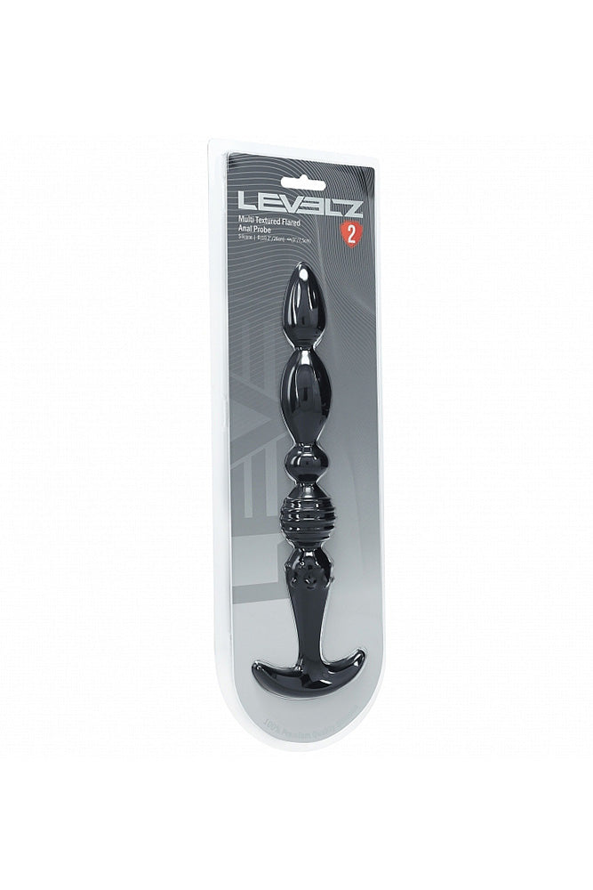Shots Toys - Levelz - Multi-Textured Silicone Anal Probe - Stag Shop