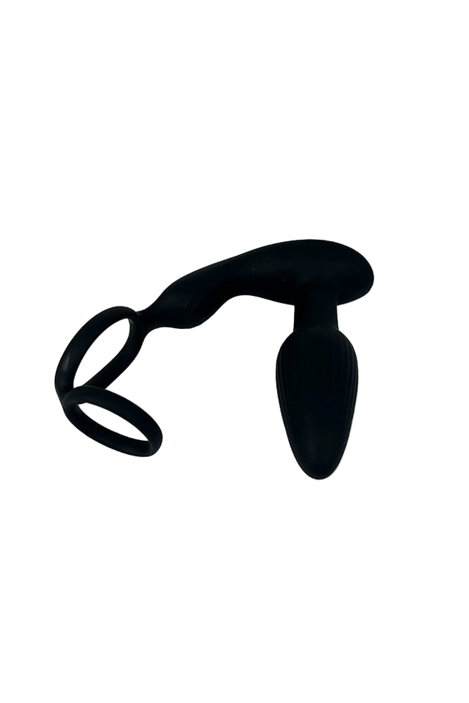 Shots Toys - Levelz - Remote Control & Rotating Beads Anal Plug with Dual Cock Ring - Stag Shop