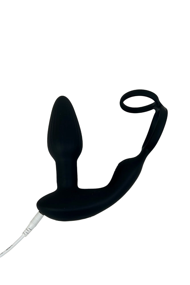 Shots Toys - Levelz - Remote Control & Rotating Beads Anal Plug with Dual Cock Ring - Stag Shop