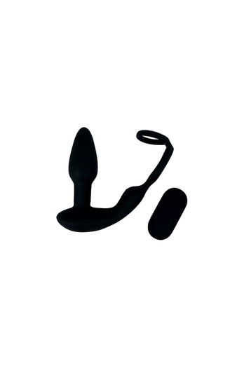 Shots Toys - Levelz - Remote Control & Rotating Beads Anal Plug with Dual Cock Ring - Stag Shop