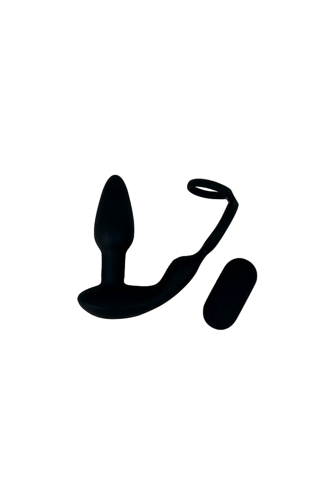 Shots Toys - Levelz - Remote Control & Rotating Beads Anal Plug with Dual Cock Ring - Stag Shop