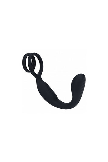 Shots Toys - Levelz - Vibrating Prostate Stimulator with Dual Cock Ring - Stag Shop