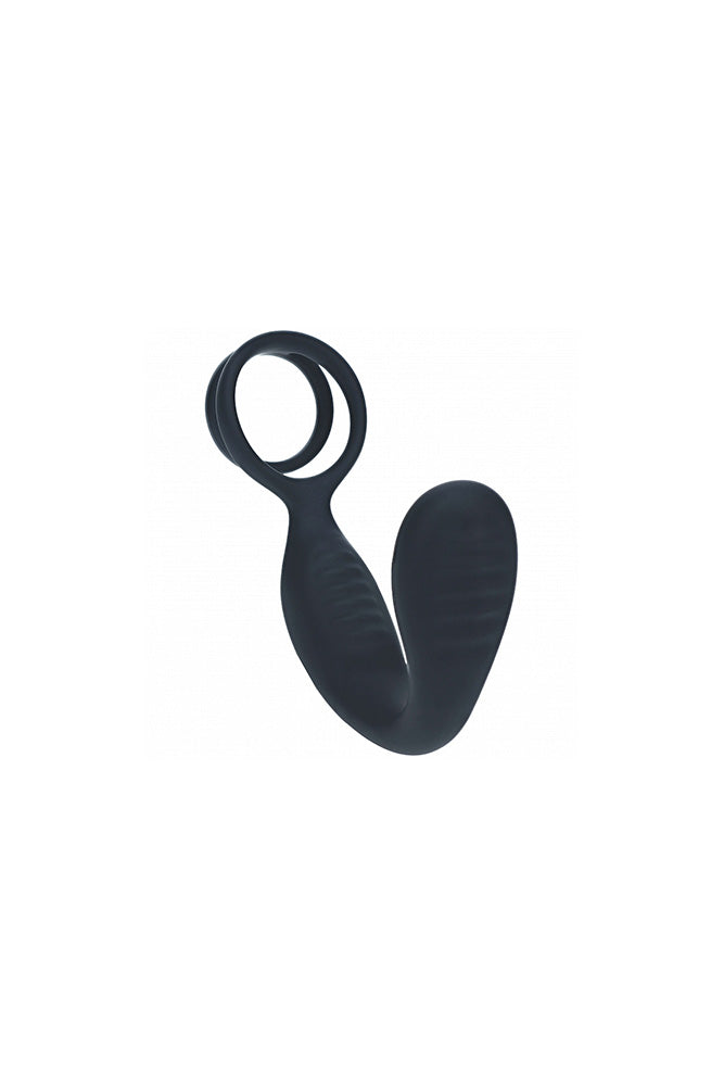 Shots Toys - Levelz - Vibrating Prostate Stimulator with Dual Cock Ring - Stag Shop