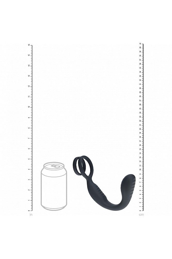 Shots Toys - Levelz - Vibrating Prostate Stimulator with Dual Cock Ring - Stag Shop