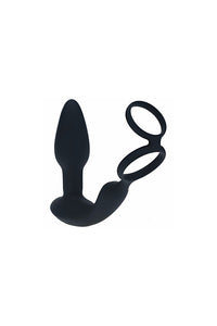 Thumbnail for Shots Toys - Levelz - Remote Control & Rotating Beads Anal Plug with Dual Cock Ring - Stag Shop