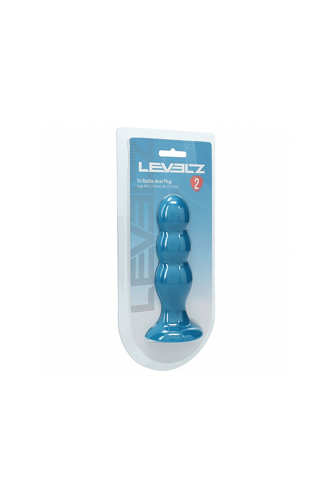 Shots Toys - Levelz - Large Tri-Rattle Liquid Silicone Anal Plug - Stag Shop