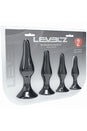 Shots Toys - Levelz - 4 PC Slim Silicone Anal Plug Set - Stag Shop