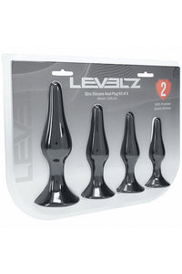 Thumbnail for Shots Toys - Levelz - 4 PC Slim Silicone Anal Plug Set - Stag Shop