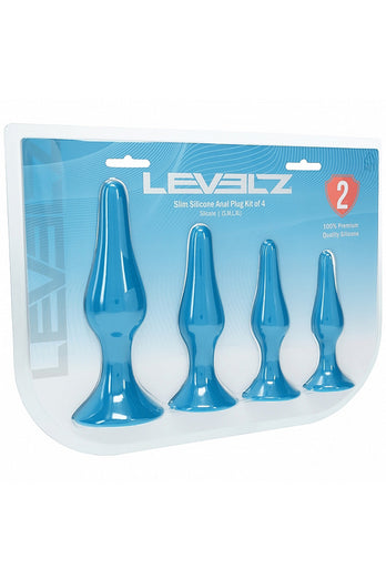 Shots Toys - Levelz - 4 PC Slim Silicone Anal Plug Set - Stag Shop