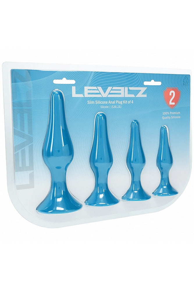 Shots Toys - Levelz - 4 PC Slim Silicone Anal Plug Set - Stag Shop