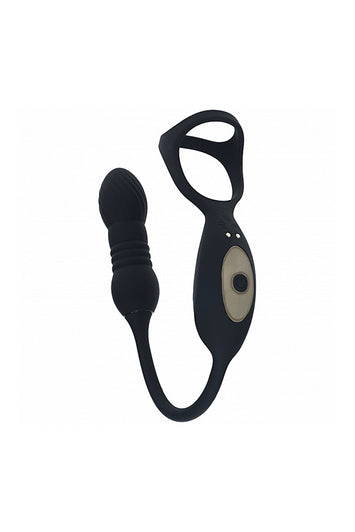 Shots Toys - Levelz - Vibrating & Thrusting Silicone Tri O Cock Ring with Prostate Stimulator - Stag Shop