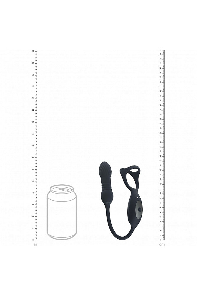 Shots Toys - Levelz - Vibrating & Thrusting Silicone Tri O Cock Ring with Prostate Stimulator - Stag Shop