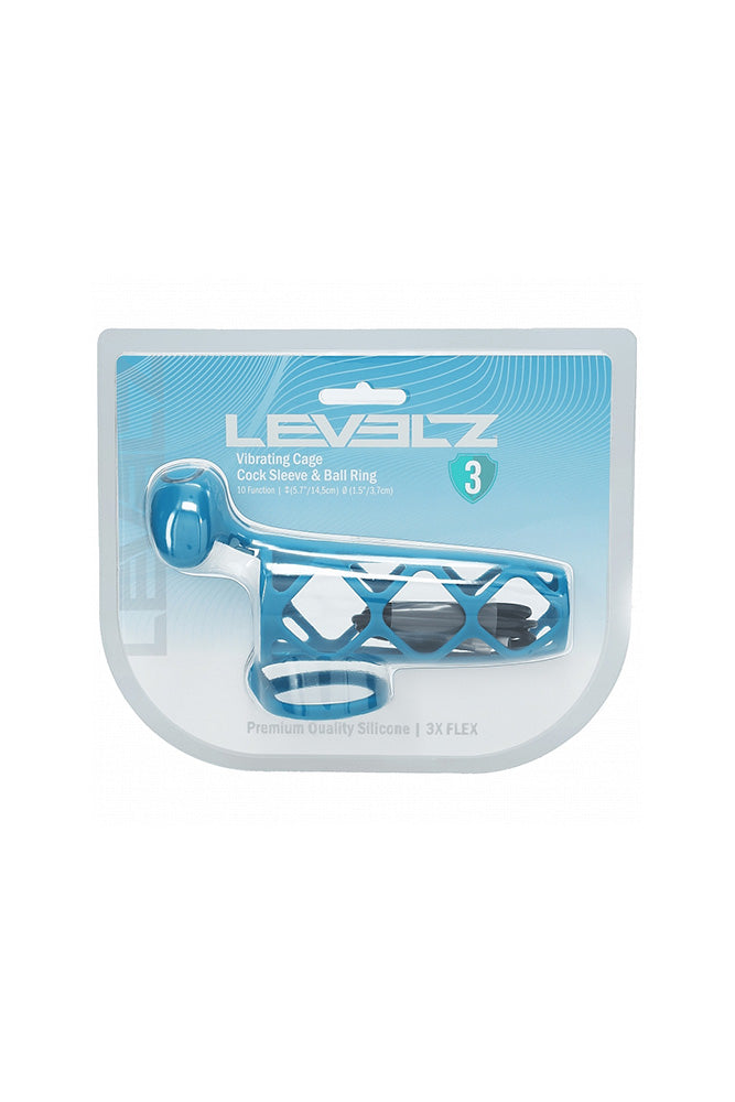 Shots Toys - Levelz - Vibrating Cage Silicone Cock Sleeve & Ball Ring - Stag Shop