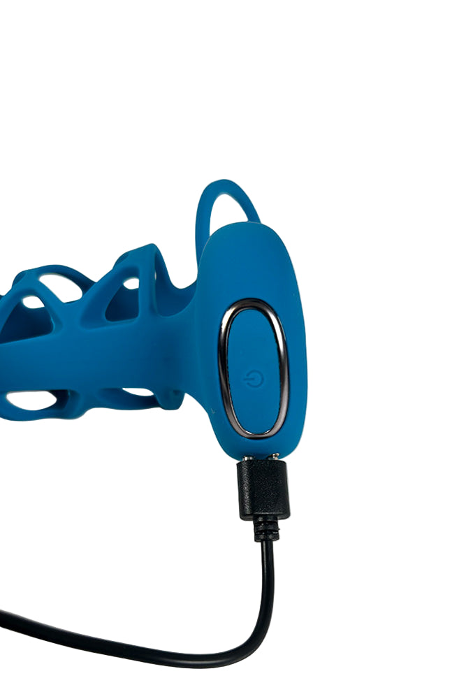 Shots Toys - Levelz - Vibrating Cage Silicone Cock Sleeve & Ball Ring - Stag Shop