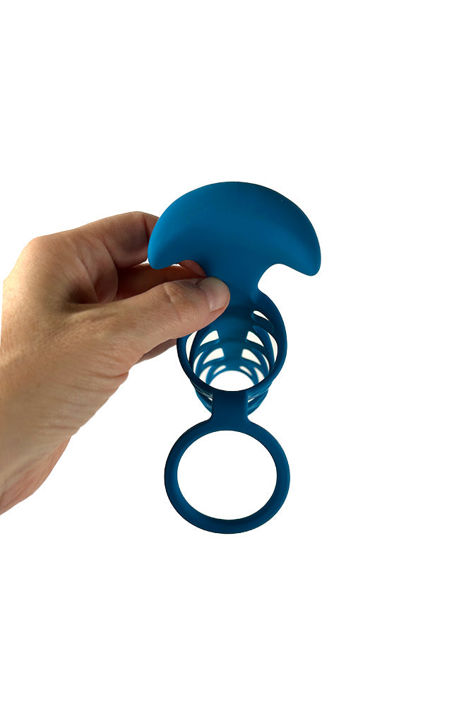 Shots Toys - Levelz - Vibrating Cage Silicone Cock Sleeve & Ball Ring - Stag Shop