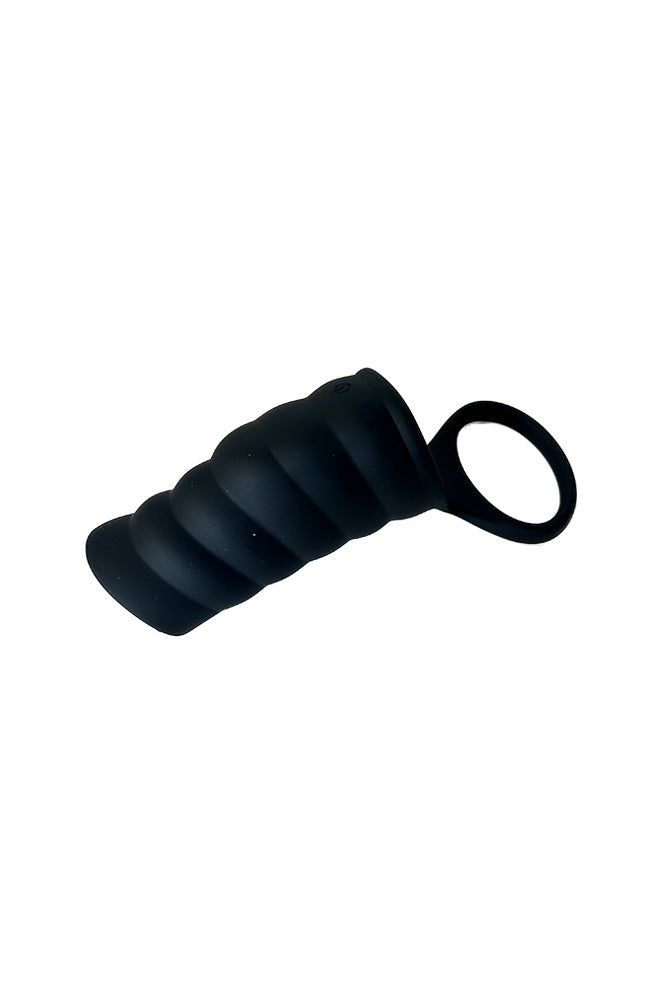 Shots Toys - Levelz - Vibrating Ribbed Silicone Cock Sleeve & Ball Ring - Stag Shop