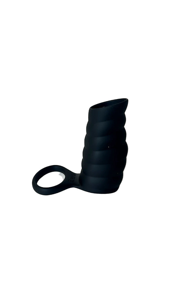 Shots Toys - Levelz - Vibrating Ribbed Silicone Cock Sleeve & Ball Ring - Stag Shop