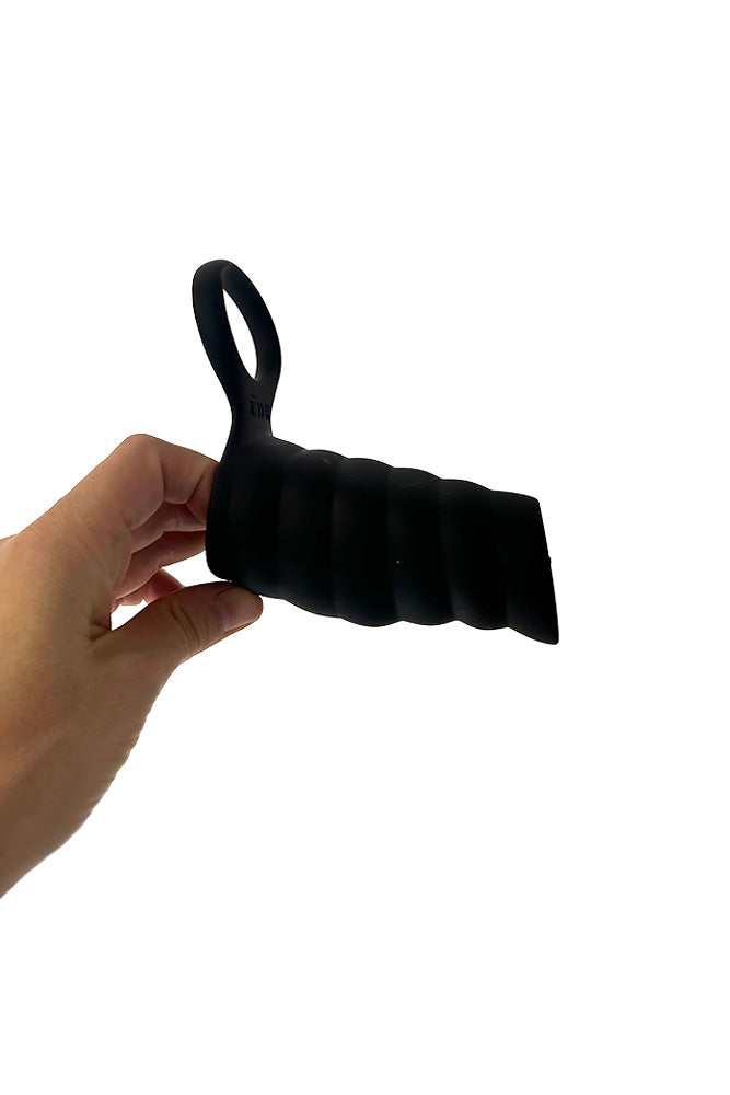 Shots Toys - Levelz - Vibrating Ribbed Silicone Cock Sleeve & Ball Ring - Stag Shop