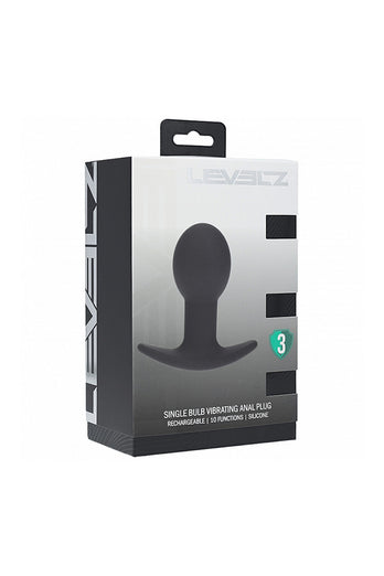 Shots Toys - Levelz - Single Bulb Vibrating Silicone Anal Plug - Stag Shop