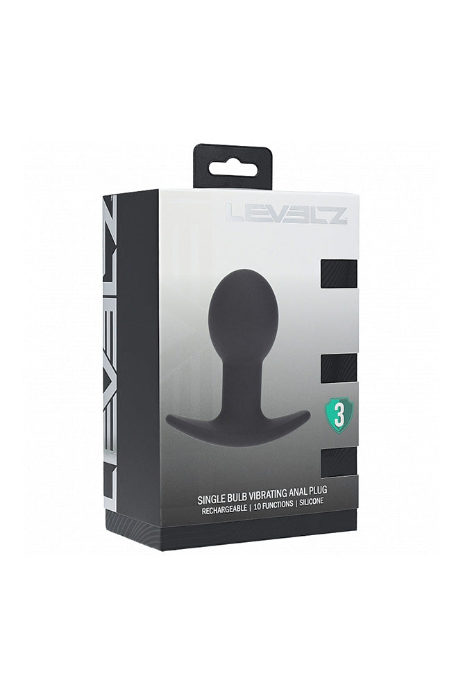 Shots Toys - Levelz - Single Bulb Vibrating Silicone Anal Plug - Stag Shop