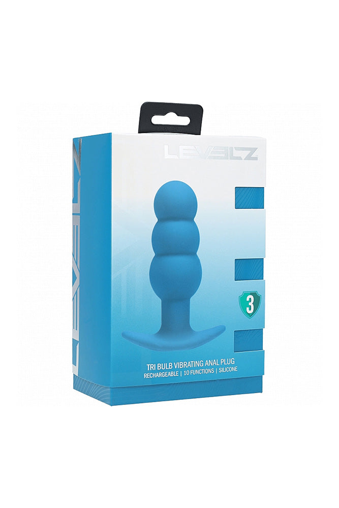 Shots Toys - Levelz - Tri Bulb Vibrating Silicone Anal Plug - Stag Shop