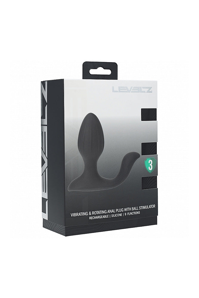 Shots Toys - Levelz - Vibrating & Rotating Anal Plug with Ball Stimulator - Stag Shop