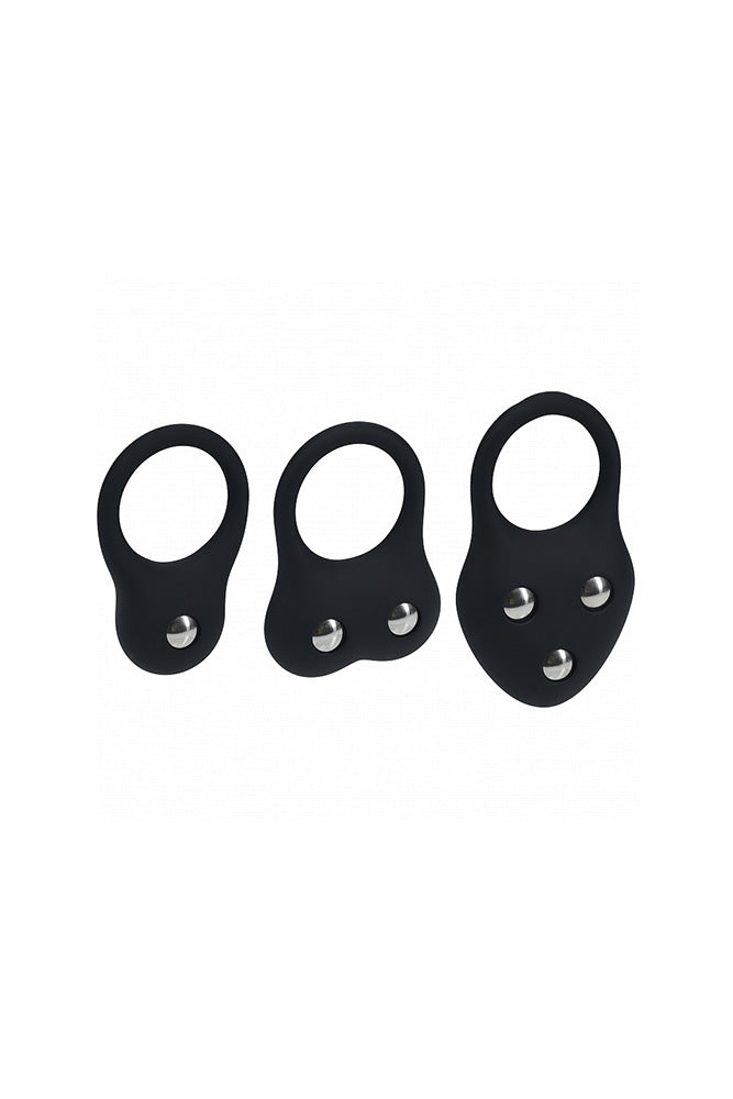 Shots Toys - Levelz - Weighted Cock Ring Training Trio - Stag Shop