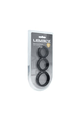Shots Toys - Levelz - 3 PC Wide O Silicone Cock Ring Set - Small - Stag Shop
