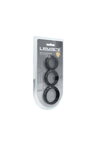 Thumbnail for Shots Toys - Levelz - 3 PC Wide O Silicone Cock Ring Set - Small - Stag Shop
