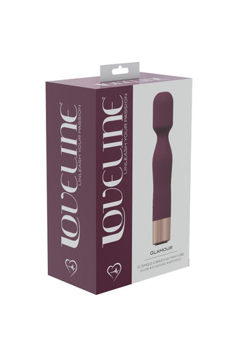 Shots Toys - Loveline - Glamour Mini Wand Vibrator - Burgundy - Stag Shop